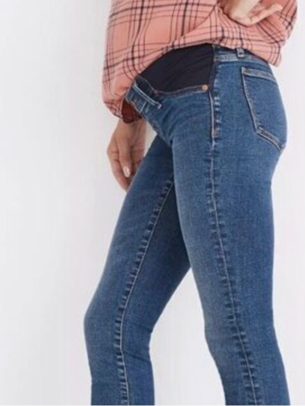 Madewell Mid-Blue Maternity Skinny Jeans